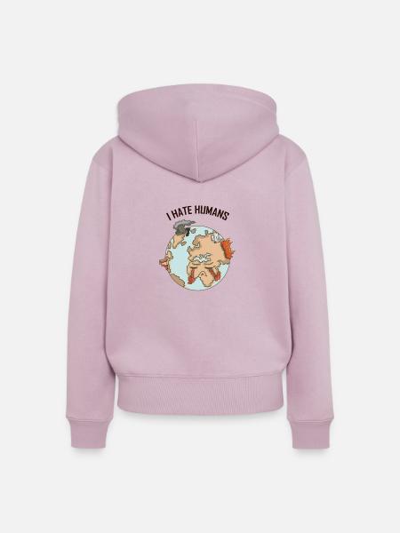 Erde Umweltschutz - Frauen Premium Bio Zip Hoodie - Altrosa