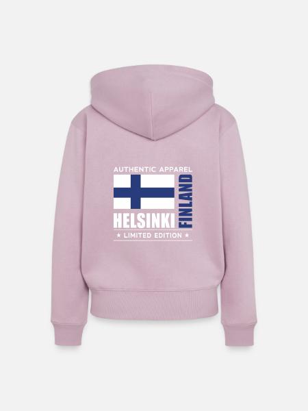 Helsinki - Frauen Premium Bio Zip Hoodie - Altrosa