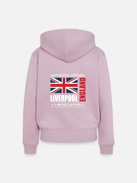 Liverpool - Frauen Premium Bio Zip Hoodie - Altrosa