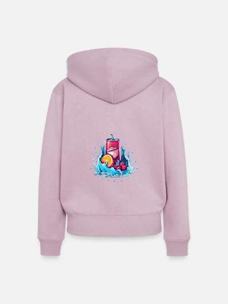Cherry Softdrink Geschenk - Frauen Premium Bio Zip Hoodie - Altrosa