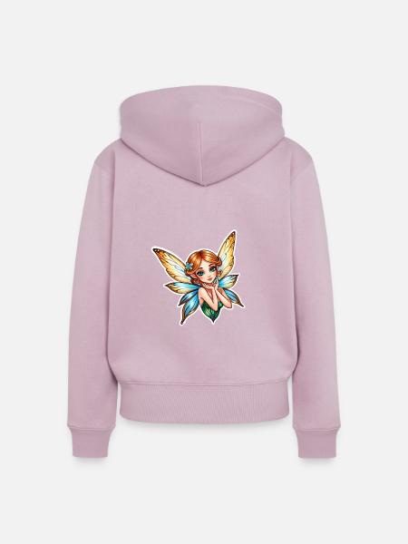 Fee Fantasy Illustration - Frauen Premium Bio Zip Hoodie - Altrosa