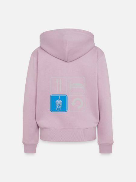 Boba Tea Repeat täglich - Frauen Premium Bio Zip Hoodie - Altrosa