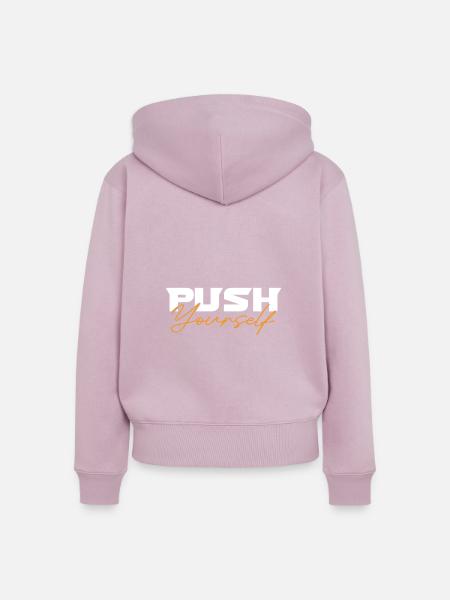 Push Yourself - Frauen Premium Bio Zip Hoodie - Altrosa