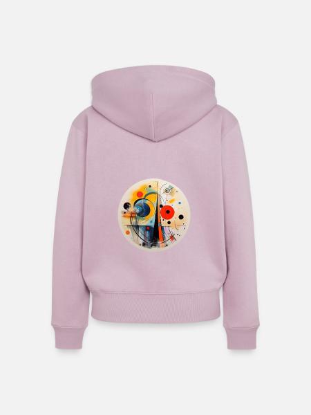 Kunst abstrakt - Frauen Premium Bio Zip Hoodie - Altrosa