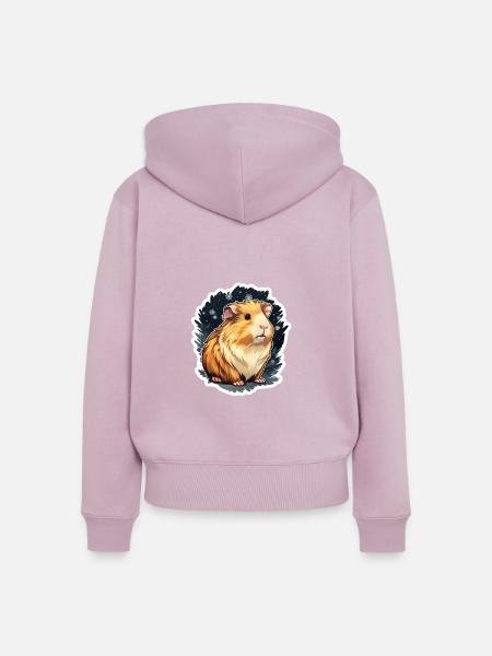 Wintermeerschweinchen - Frauen Premium Bio Zip Hoodie - Altrosa