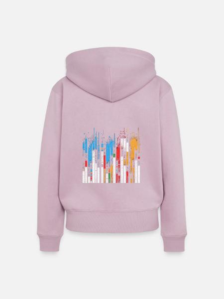 Datenanalyse & Diagramme - Visuelle Geschenkidee - Frauen Premium Bio Zip Hoodie - Altrosa