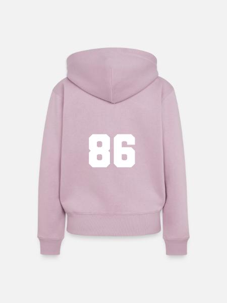 Team 86 - Frauen Premium Bio Zip Hoodie - Altrosa