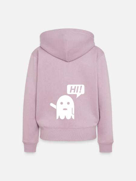 cute ghost - Frauen Premium Bio Zip Hoodie - Altrosa