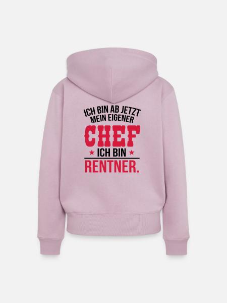 Ich bin Rentner - Frauen Premium Bio Zip Hoodie - Altrosa