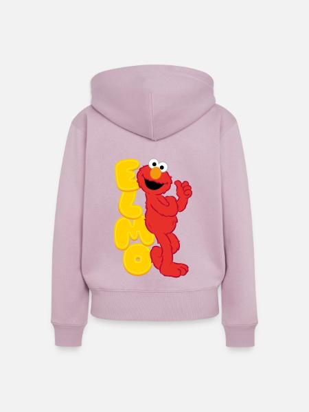 Sesamstraße Elmo Glücklich - Frauen Premium Bio Zip Hoodie - Altrosa