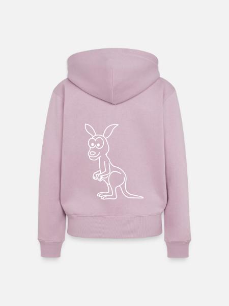 Kangaroo Comic - Frauen Premium Bio Zip Hoodie - Altrosa