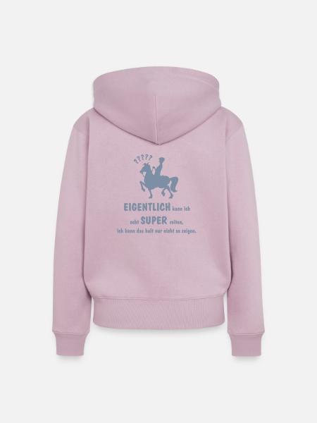 reiten - Frauen Premium Bio Zip Hoodie - Altrosa