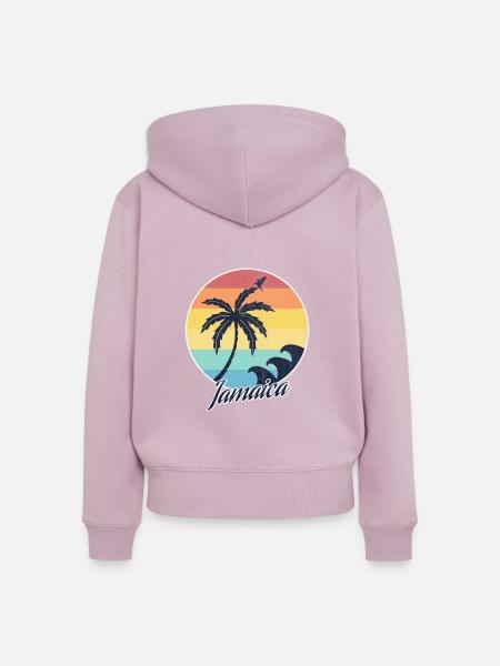 Jamaica - Frauen Premium Bio Zip Hoodie - Altrosa
