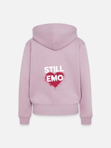 Still Emo! Emo Goth Alternative - Frauen Premium Bio Zip Hoodie - Altrosa
