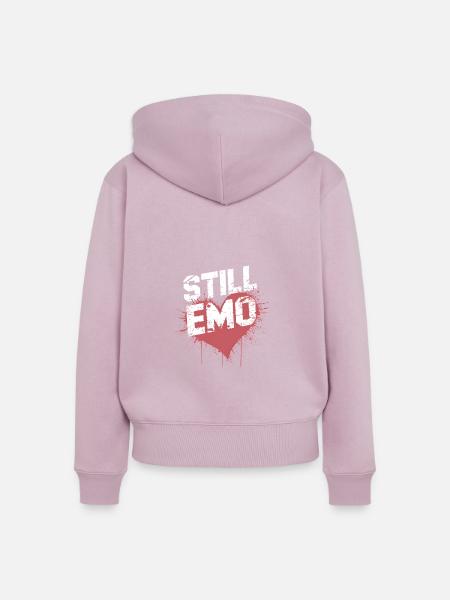 Still Emo! Emo Goth Alternative - Frauen Premium Bio Zip Hoodie - Altrosa