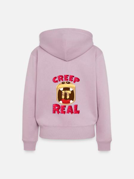 Halloween Kostüm Halloweenparty - Frauen Premium Bio Zip Hoodie - Altrosa
