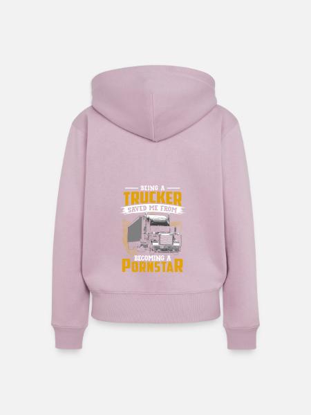trucker pornstar - Frauen Premium Bio Zip Hoodie - Altrosa