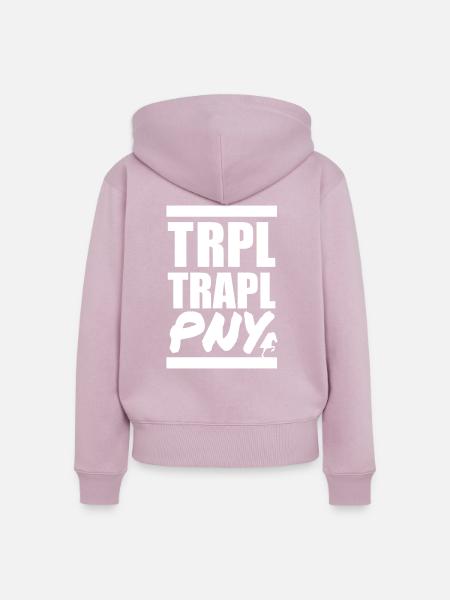 TRIPPEL TRAPPEL PONY - Frauen Premium Bio Zip Hoodie - Altrosa