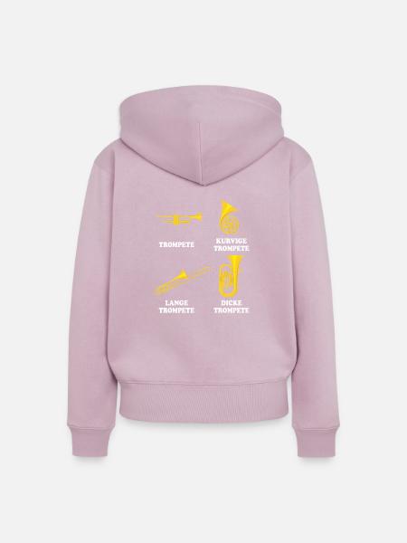 Trompeten Kurvig bis Dick - Frauen Premium Bio Zip Hoodie - Altrosa