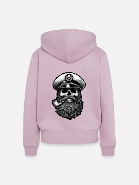 Captain III - Frauen Premium Bio Zip Hoodie - Altrosa