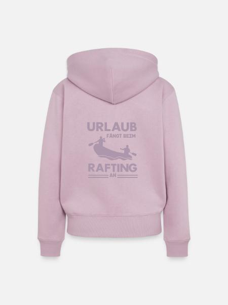 Rafting Abenteuer Schlauchboot Wassererlebnis - Frauen Premium Bio Zip Hoodie - Altrosa
