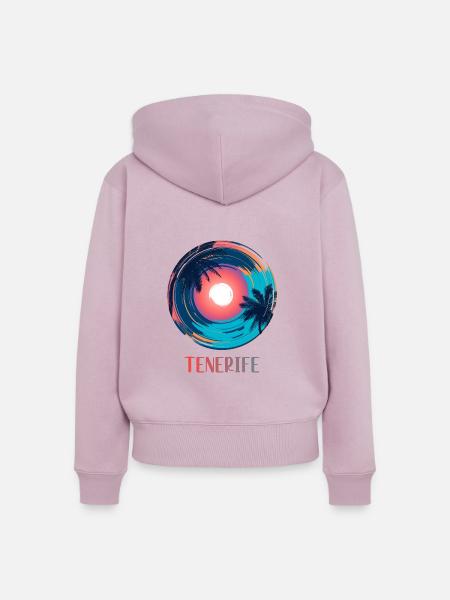 Teneriffa - Frauen Premium Bio Zip Hoodie - Altrosa