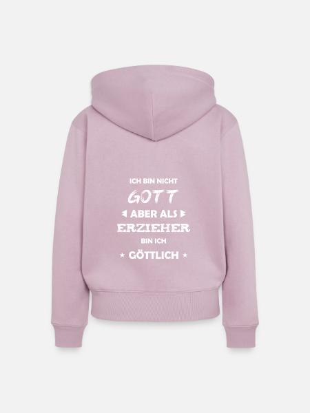 Erzieher Geschenk Spruch - Frauen Premium Bio Zip Hoodie - Altrosa
