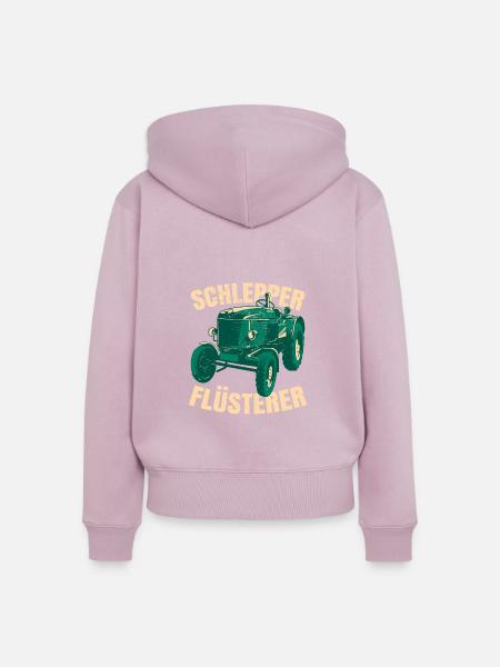 Schlepper Flüsterer - Frauen Premium Bio Zip Hoodie - Altrosa