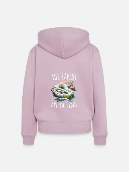 Fluss Rafting - Frauen Premium Bio Zip Hoodie - Altrosa
