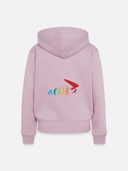 EVOLUTION HÄNGEGLEITER - Frauen Premium Bio Zip Hoodie - Altrosa
