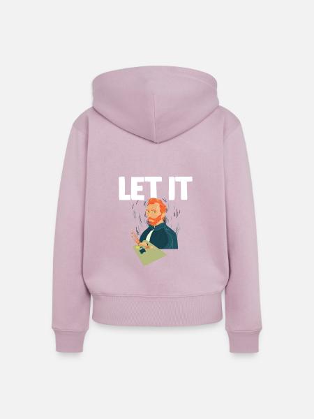 Lass es Gogh - Frauen Premium Bio Zip Hoodie - Altrosa