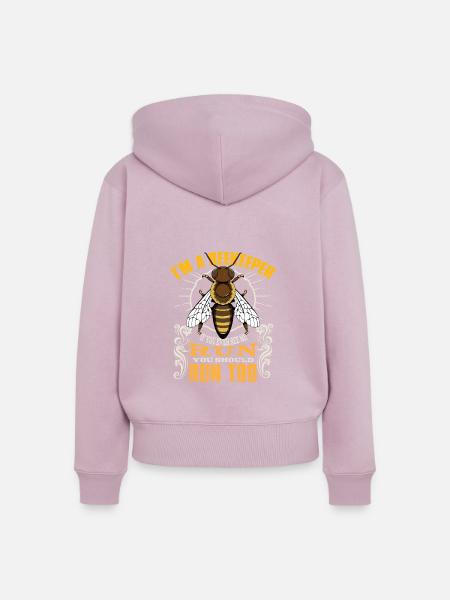 Ich bin Imker - Frauen Premium Bio Zip Hoodie - Altrosa