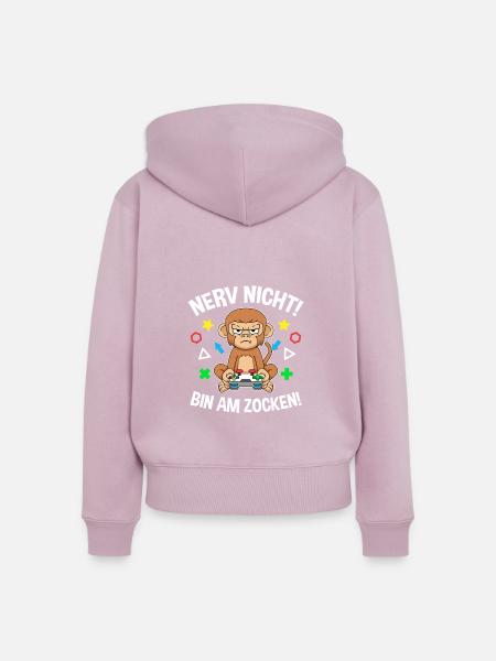 Controller Videospiel Zocker Gamer Computerspiel - Frauen Premium Bio Zip Hoodie - Altrosa
