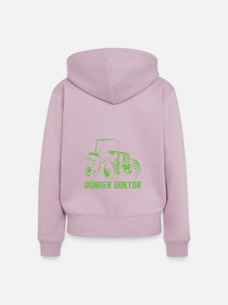 Dünger Traktor - Frauen Premium Bio Zip Hoodie - Altrosa