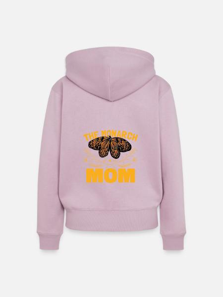 Monarch Mama Schmetterling - Frauen Premium Bio Zip Hoodie - Altrosa