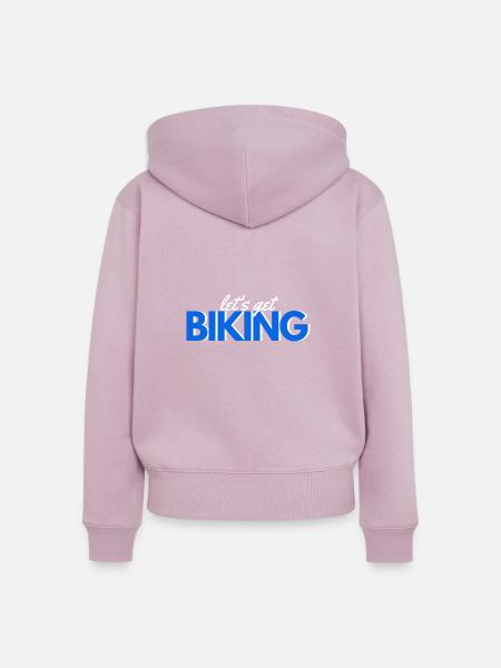 Fahrradfahren - Frauen Premium Bio Zip Hoodie - Altrosa