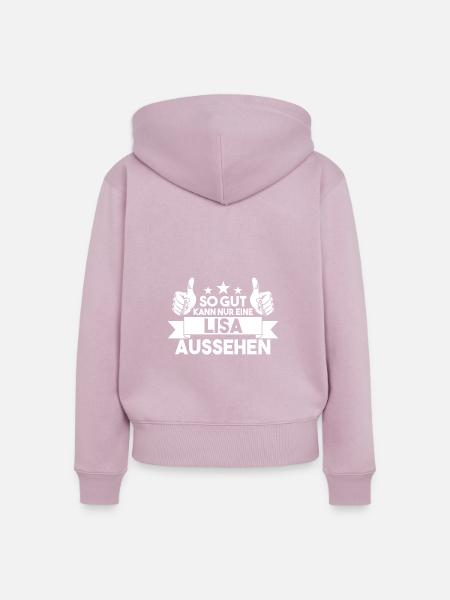 Lisa - Frauen Premium Bio Zip Hoodie - Altrosa