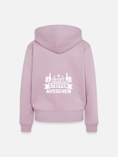 Steffen - Frauen Premium Bio Zip Hoodie - Altrosa