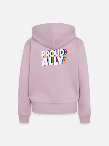 Proud Ally - Frauen Premium Bio Zip Hoodie - Altrosa