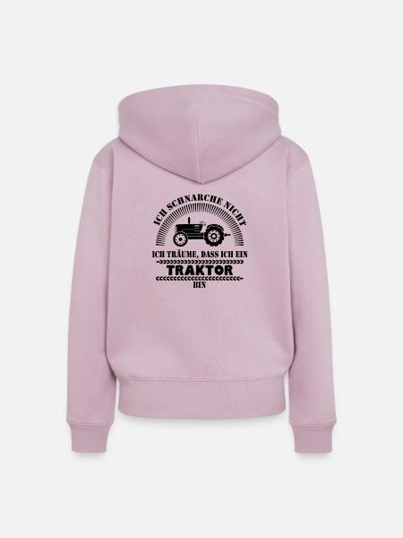 Traktor Trekker Landwirtschaft - Frauen Premium Bio Zip Hoodie - Altrosa