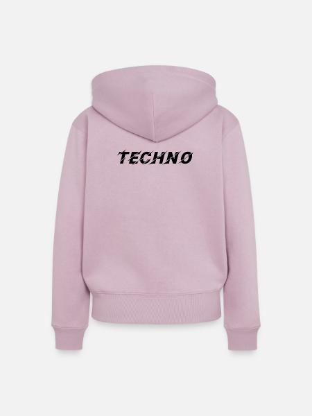 techno - Frauen Premium Bio Zip Hoodie - Altrosa