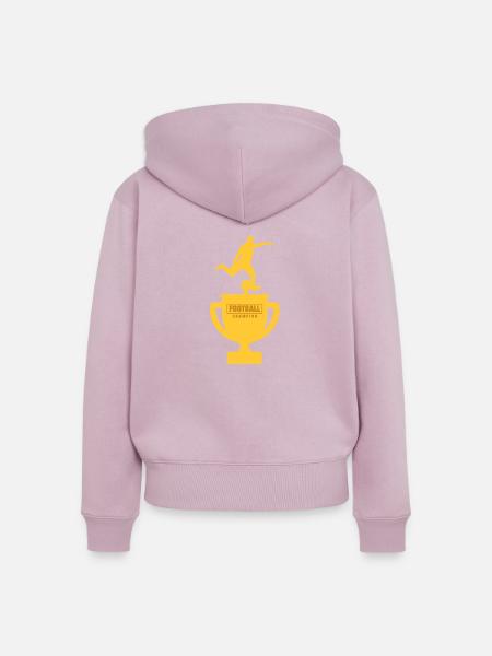Fußball Pokal - Frauen Premium Bio Zip Hoodie - Altrosa