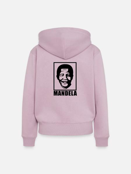 Nelson Mandela - Frauen Premium Bio Zip Hoodie - Altrosa