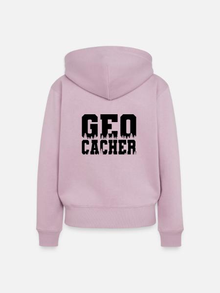 Geocaching - Frauen Premium Bio Zip Hoodie - Altrosa