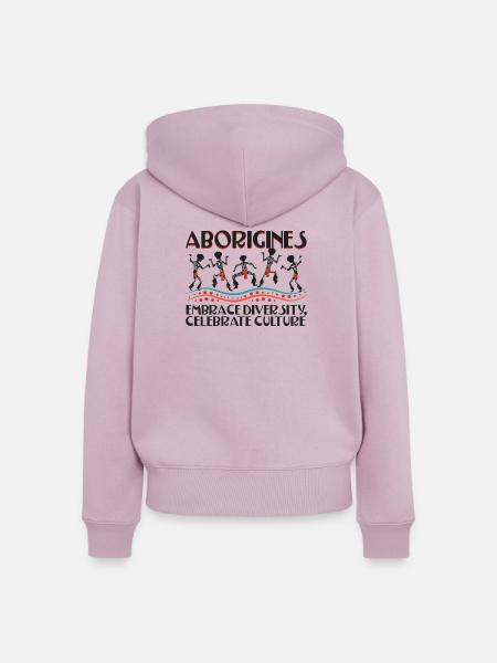Aborigines Embrace Diversity - Frauen Premium Bio Zip Hoodie - Altrosa