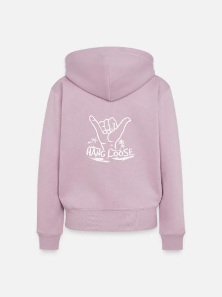 Läuft mega Surfer Symbol - Frauen Premium Bio Zip Hoodie - Altrosa