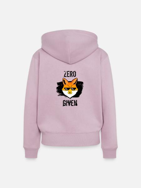 cooles Zero Fox Given Shirt - Frauen Premium Bio Zip Hoodie - Altrosa