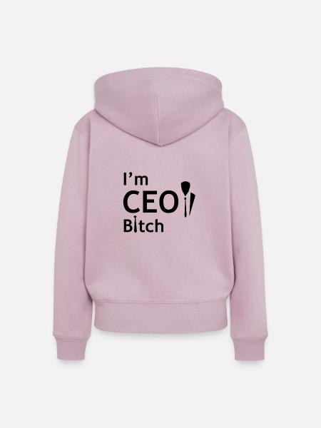 CEO - Frauen Premium Bio Zip Hoodie - Altrosa