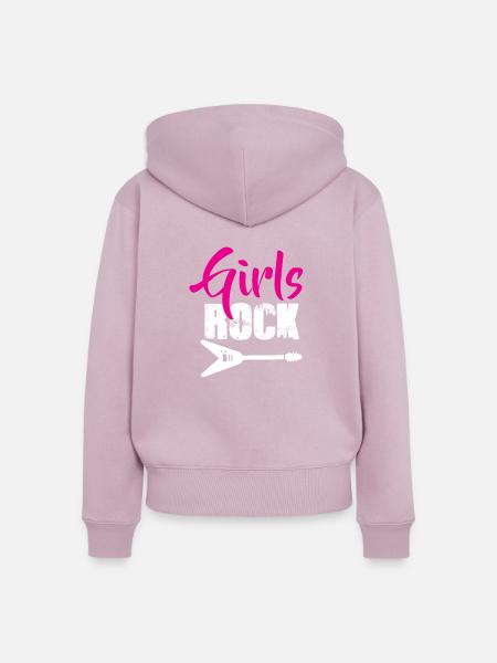 Rock Musik - Frauen Premium Bio Zip Hoodie - Altrosa