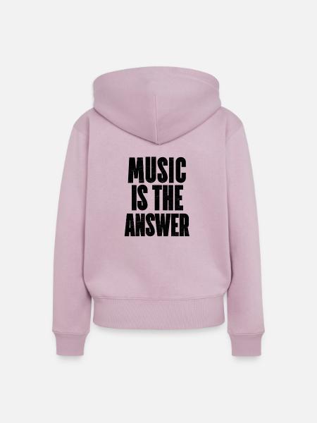 Music is the Answer - Frauen Premium Bio Zip Hoodie - Altrosa